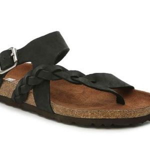 White Mountain Hamilton Sandals: Black/Nubuck Sz6